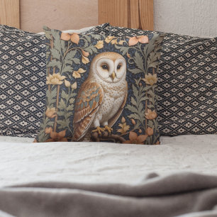 Coussin Belle Barne Vintage Owl William Morris Inspiré