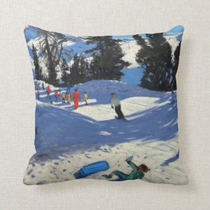 Coussin Belle bleue Plagne de traîneau