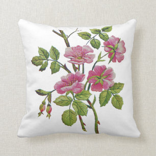 Coussin Belle broderie Jacobean traditionnelle de laine à