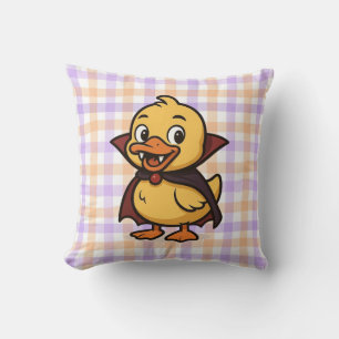 Coussin Belle caricature canard d'Halloween vampire