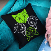 Belle Chats Blanches Chats Tête Animaux Sauvages N