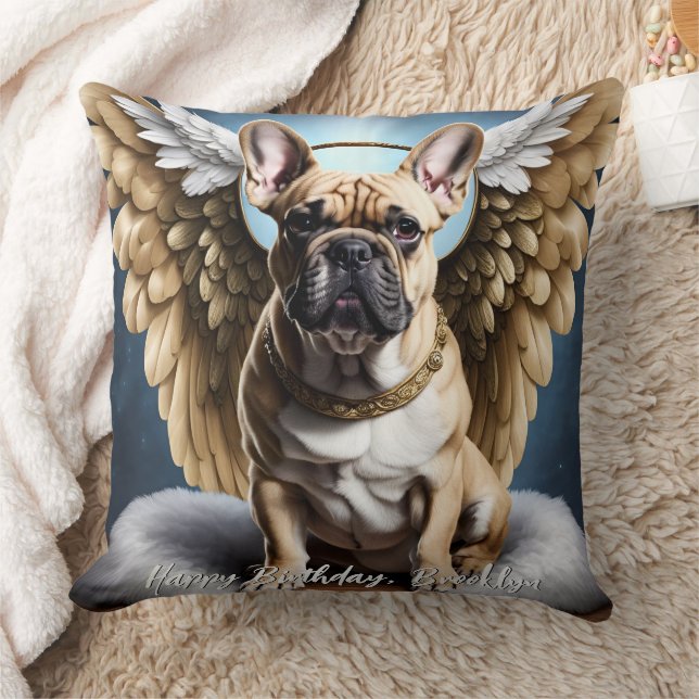 Coussin Belle Chien à tête et Ange (Couverture)