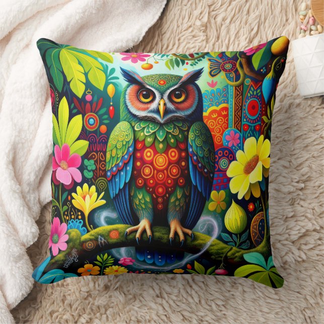 Coussin Belle chouette oiseau fée (Couverture)