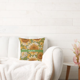 Coussin Belle collection de tournesol moderne