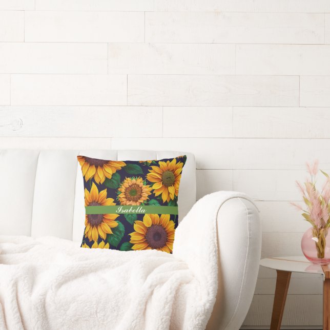 Coussin Belle collection de tournesols tendance (Canapé)