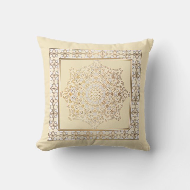 Coussin Belle conception de défilement mandala (Recto)