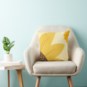 Coussin Belle conception de tournesol