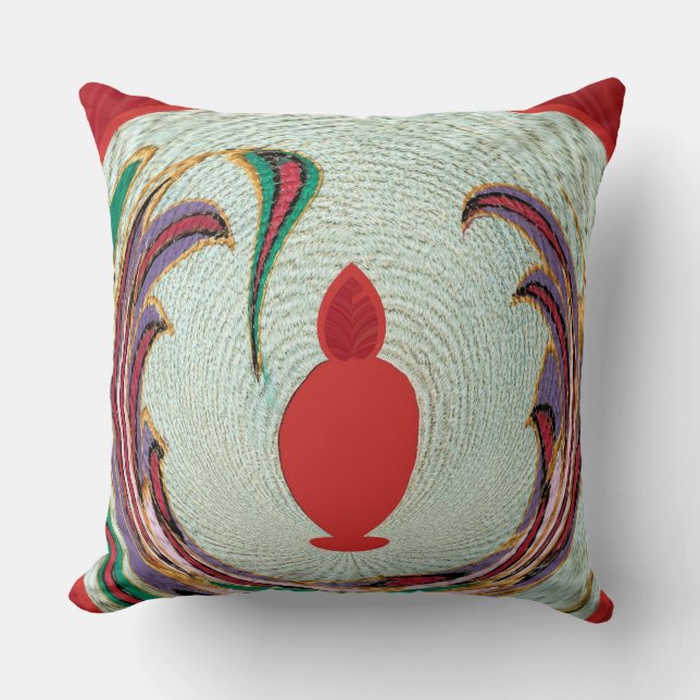 Coussin Belle couleur de texture rouge, blanche, violet et (Recto)