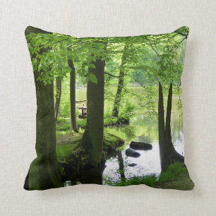 Coussin Belle crique et photo de forêt