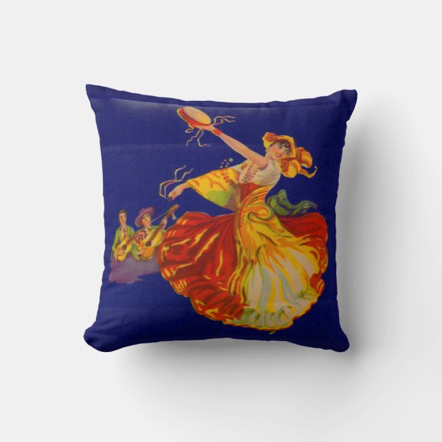 Coussin belle danseuse espagnole (Recto)