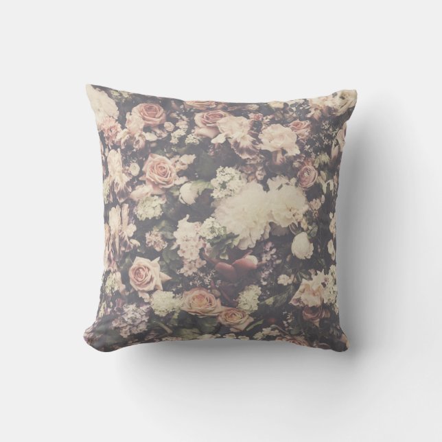 Coussin Belle décoration rose pastel (Recto)