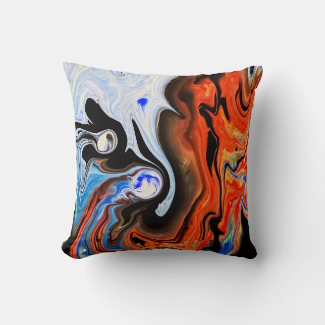 Coussin Belle et colorée Marbre Abstrait Design (Recto)