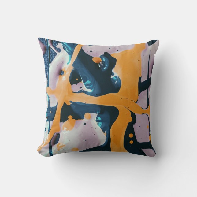Coussin Belle et colorée oeuvre Abstraite (Recto)