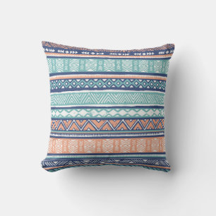 Coussin Belle ethnie tribale. Vintage main aztèque tirée