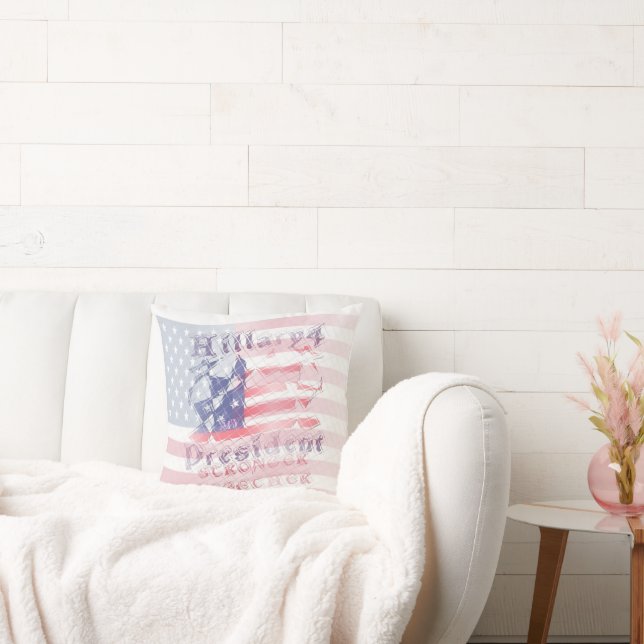 Coussin Belle Extraordinaire Hillary 4 USA Président derni (Canapé)