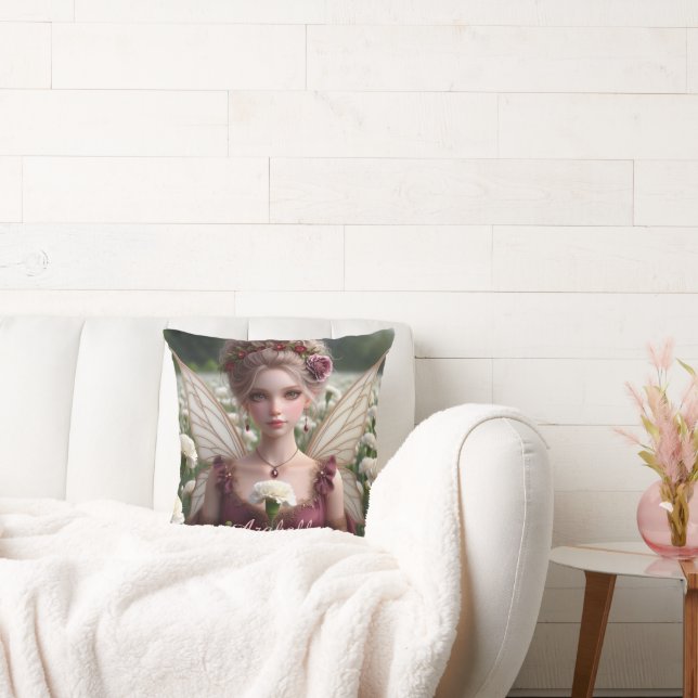 Coussin Belle fée de janvier en oeillets (Canapé)