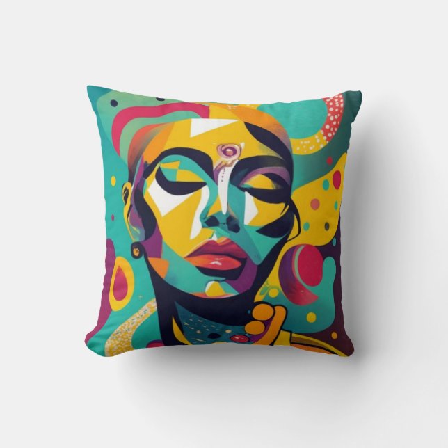 Coussin Belle femme africaine (Recto)