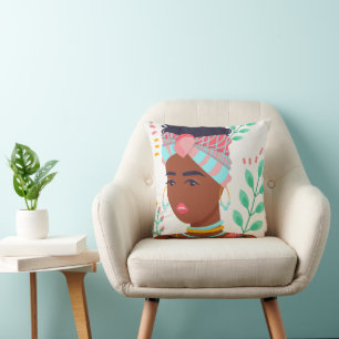 Coussin Belle fille africaine