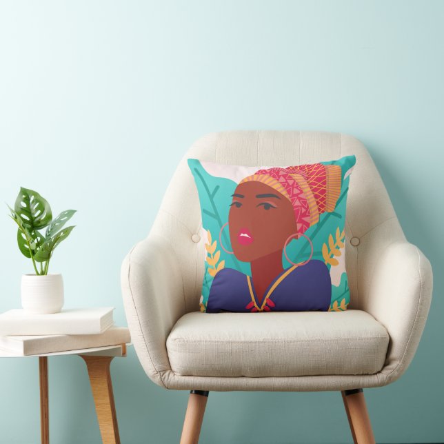 Coussin Belle fille africaine (Chaise)