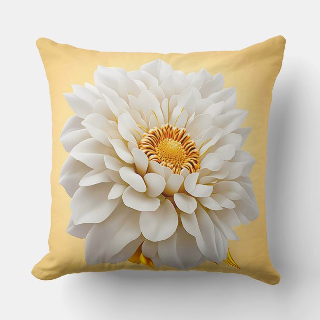 Coussin Belle fleur blanche 3d (Recto)