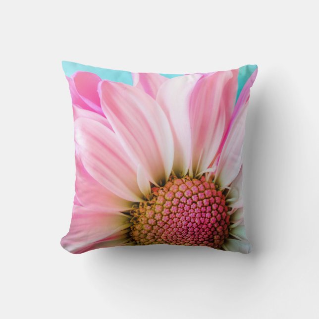 Coussin Belle Fleur rose Gros plan Photo (Recto)