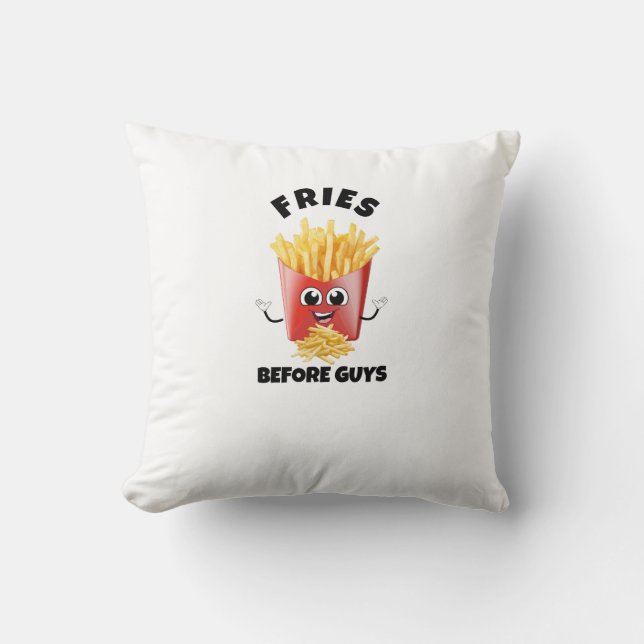 Coussin Belle frites Cartoon Sweat - shirt à capuche & Tee (Recto)