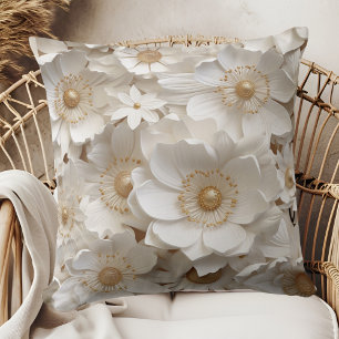 Coussin Belle Gardénie blanche 3D