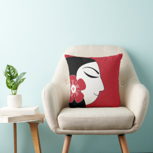 Coussin Belle illustration de femme