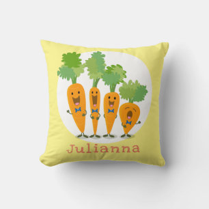 Coussin Belle illustration du quatuor de carottes à carott