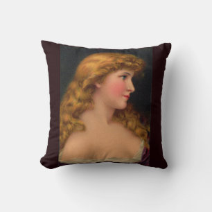 Coussin Belle impression femme du 19ème siècle