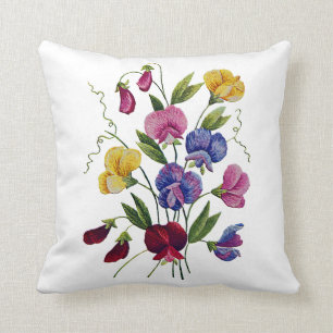 Coussin Belle laine à tapisserie Jacobean traditionnelle