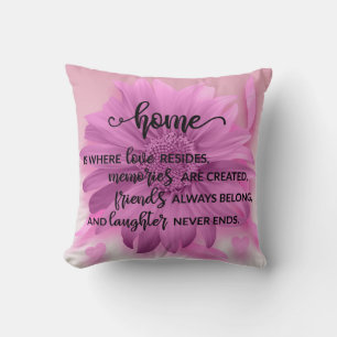 Coussin Belle MAISON Florale OÙ...