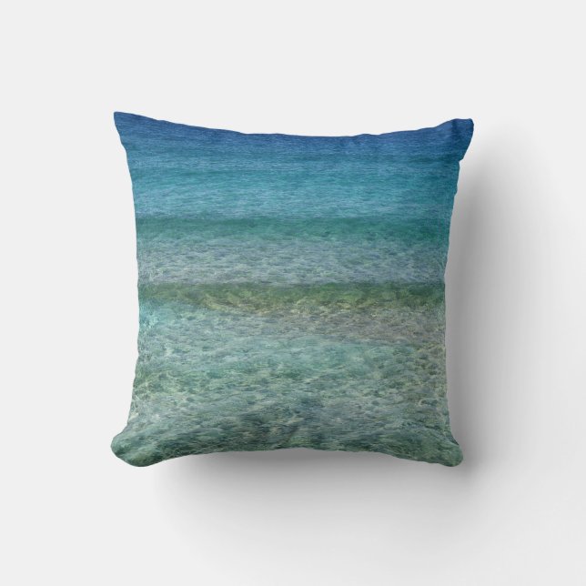 Coussin Belle mer des Caraïbes calme (Recto)