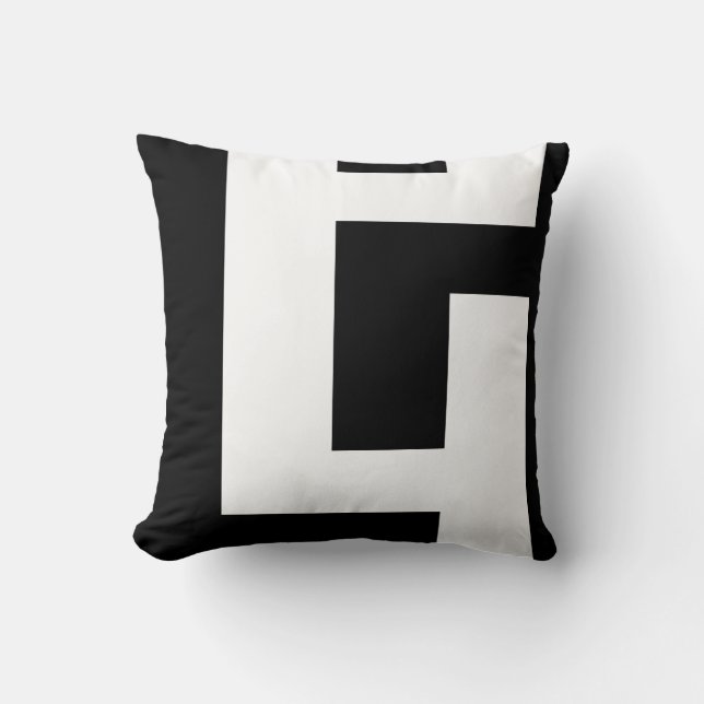 Coussin Belle Moderne Noir et Blanc 2 (Recto)