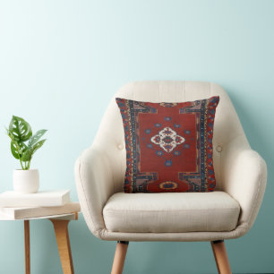 Coussin Belle moquette turque traditionnelle pilule ronde