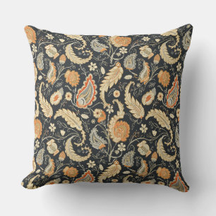 Coussin Belle Motif Paisley Design Sombre Et Coloré