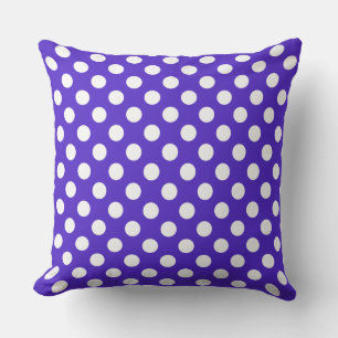 Coussin Belle Motif Pois blanche et violette