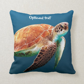 Coussin Belle natation de tortue de mer