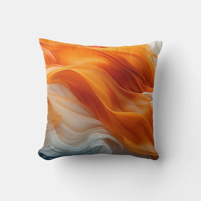 Coussin belle orange et blanc (Recto)