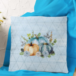 Coussin Belle Parties scintillant Citrouille bleu Patch Au