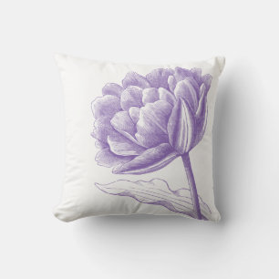 Coussin Belle peinture Vintage violette
