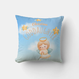 Coussin Belle personnalisation GODDAUGHTER ANGEL Stars Win