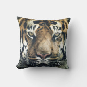 Coussin Belle photo du visage du tigre du Bengale