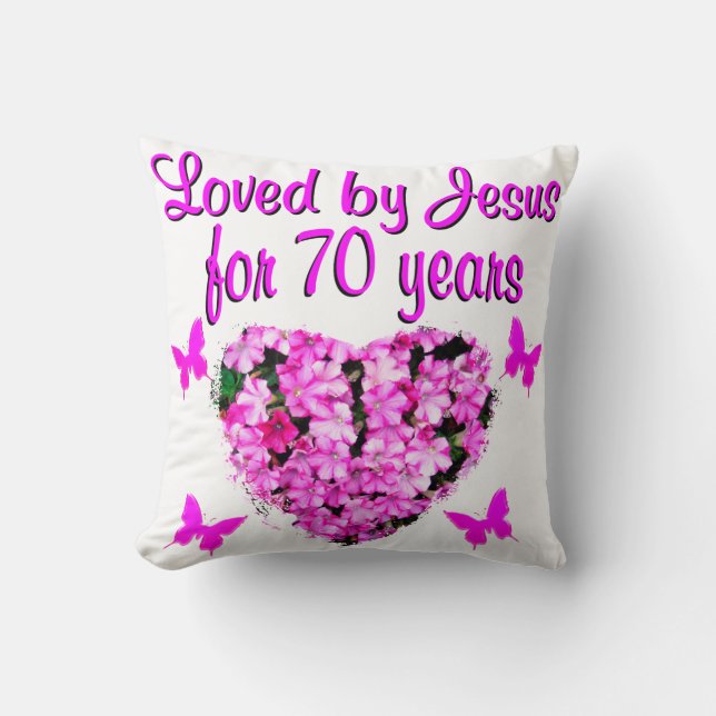 COUSSIN BELLE PHOTO FLORALE ROSE DE 70E ANNIVERSAIRE (Recto)