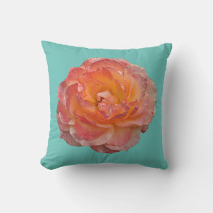 Coussin Belle pivoine orange