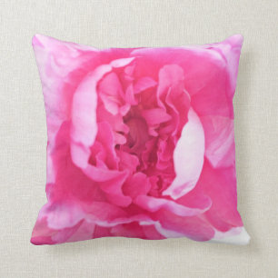 Coussin Belle pivoine rose de floraison