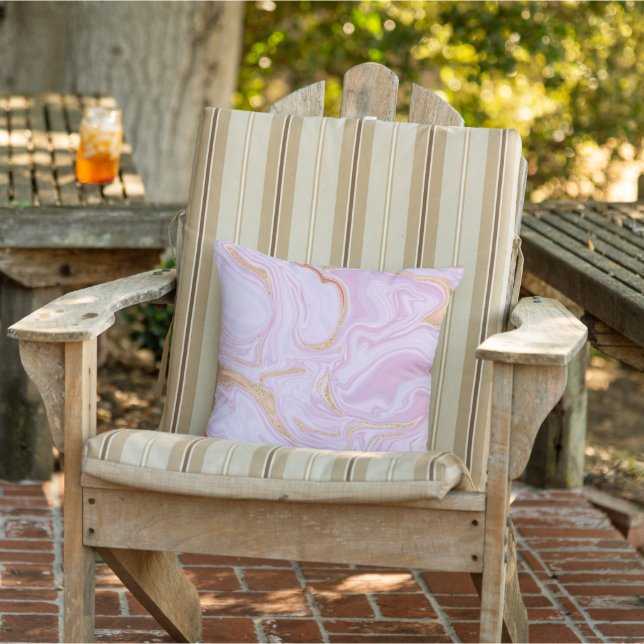 Coussin Belle rose en marbre doré (Chaise)