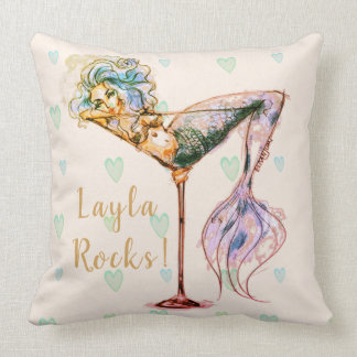 Coussin Belle sirène personnalisée