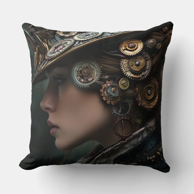 Coussin Belle Steampunk Femme (Recto)