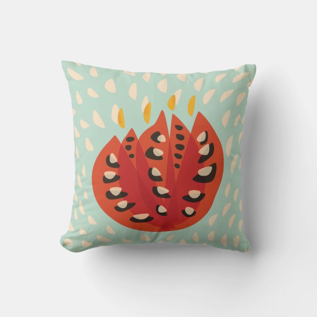 Coussin Belle tulipe abstraite décorative (Recto)